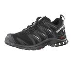 Salomon Women's XA Pro 3D V7 Gore-Tex Trail Running Shoes Waterproof, Black/Black/Mineral Grey, 6 UK