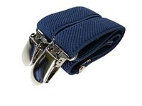 Baby/Childrens 0-2 Yrs Elasticated Clip on Braces/Suspenders - Navy Blue