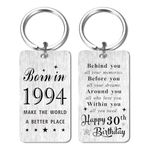 Gezxin Happy 30th Birthday Gifts for Women Men- 30 Year Yr old Birthday Keychain Gift for Female Male Her Him- 1994 Thirty Bday Presents for Woman Man- Mens Womens 30th Birthday Gift Ideas