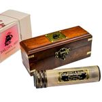 SAILOR'S ART Handmade Brass Kaleidoscope with Wooden Box - Vintage Look - Antique Finish - Kaleidoscope for Kids Friends Family Children - 3D Mirror Lens (Style 1)