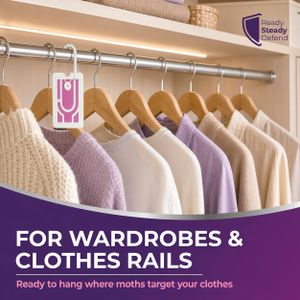 9-Pack Clothes Moth Killer Hangers – Lavender Scent, Wardrobe Protection, 3-Month