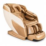 DR BWC® 4D Zero Gravity Massage Chair Recliner with AI Body Scan, Smart Voice Control, Heat Therapy, Foot & Calf Rollers, Bluetooth Speakers & Full Body Airbag Massage (Royal Golden)