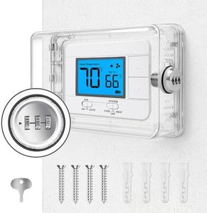 Pihode Thermostat Lock Box with Combination Lock, Universal Keyless Large Space Thermostat Cover, Fits 8.7" × 5.5" or Smaller Thermostats & Sprinkler Controllers, Sprinkler Controller Guard