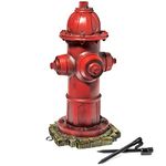 LULIND - Small Dog Fire Hydrant Garden Statue with 2 Stakes 14 Inches