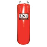 Ringside 100-Pound Leather Heavy Bag -Filled (Red)