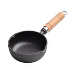 Home Essentials Cast Iron Tadka Pan/Vaghar/Chounk/Baghar for Frying Dal/Spices | 4Inch, 450gm, Gas & Stove-Friendly | Pre-Seasoned, 100% Toxin-Free, Naturally Non-Stick Tempering Pan (AM306)