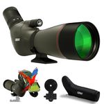 Gosky Newest 20-60x80 Dual Focusing Spotting Scope - Waterproof HD Optics Zoom Scope with with Carrying Case and Smartphone Adapter for Hunting Bird Watching Target Shooting Astronomy Scenery