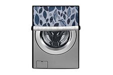 Stylista PVC Washing Machine Cover Compatible for LG 6.5 KG Fully-Automatic Front Loading FHM1065ZDL, Ditzy Pattern Grey