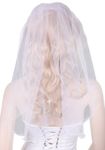 Flora White Veil with Diamante Cross for Girl's Communion Dress,23" L