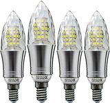 HZSANUE E14 LED Candle Bulbs 12W, 6500K Daylight White, 1350Lm,E14 SES Small Edison Screw Candle Light Bulb, 100W Incandescent Bulbs Equivalent,Not Dimmable,4 Pack