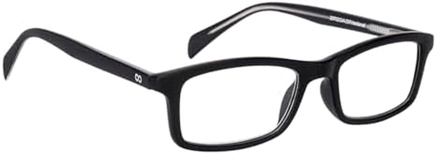 Lenskart Reading Glasses | Men & Women | Black Rectangular Full Rim | + 1.5 Power | LR E11058