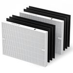 Cabiclean 2 HEPA Filters Including 6 Carbon Pre Filters Compatible with AP-1512HH 3304899 Coway air Purifier AP1512HH AP1512