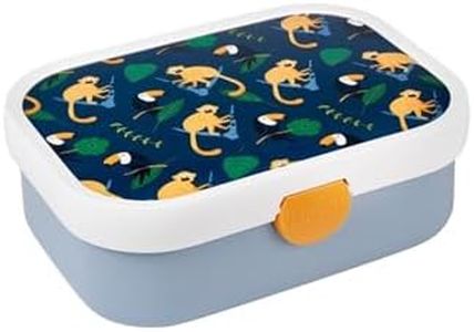 Mepal Lunch Box Enfant - Boîte à Gouter Enfant - Lunch Box Compartimentée Enfant - Fermeture à Clip - Sans BPA et Compatible au Lave-Vaisselle - 750 ml - Jungle