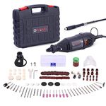 Rotary Tool Kit, GOXAWEE 130W Multi-Functional Mini Grinder Set with 140 Accessories (Keyless Chuck & Flex Shaft) Varible Speed Multi Tool for Craft Projects & DIY Creations