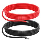 8 AWG Gauge Silicone Wire Electrical Cable（10ft red &10ft Black） Soft & Flexible 0.08 mm Tinned Copper core High Temperature Resistant Silicone Wire for Arduino Projects, RC Cars, Boat, Drones etc.