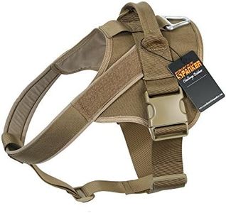 EXCELLENT ELITE SPANKER Tactical Dog Harness Patrol Harness Service Dog Vest Military Dog Vest Working Dog Vest with Handle (Coyote Brown-XL)