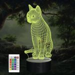 Cat 3D Bedside Light for Kids, Kitt