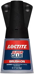 Loctite Super Glue Brush On Liquid, Clear Superglue for Leather, Wood, Metal, Crafts, & Repair, Cyanoacrylate Adhesive Instant Glue, Quick Dry - 0.17 fl oz Bottle, 2 Pack