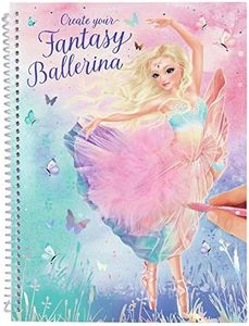 Depesche- Libro da colorare, Model Ballet, Create Your Fantasy Ballerina, Circa 20 x 26 x 2 cm, 11051