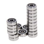 ZUBSHA 607 RS(10 PICS) Deep Groove Ball Bearing Double Sealed , 7mm x 19mm x 6mm High Carbon Steel Z1 Bearings (10)(Model-01)