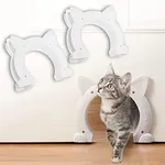 [2 Pack] Pet Prep Academy - Paw Portal Cat Door - Cat Door for Interior Door - Great Gifting for Fur Parent and Animal Lover - Cat Door Tunnel, Cat Wall Door Pet Door