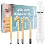 High Frequency Wand - UUPAS Portable Handheld Neon High Frequency Facial Skin Tightening Machine with 4 Pcs Glass Tubes for Acne Firming Skin Rejuvenation Wrinkle Removal