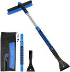 COFIT 36" Snow Brush for Car, Detachable Ice Scraper for Car Windshield, Extendable Snow Removal Tool with Comfortable EVA Foam Grip and 360°Pivoting Brush Head for Car, Truck, SUV, Windows, Blue