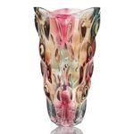 Eastern Rock Heavy Flower Glass Vase Thickened 3.5lb 9.5inch Sparkle vase Bohemian Style, for Centerpieces,Kitchen,Office, Wedding,Gifts, Perfect Home Decor Glass Vase (Purple Light)