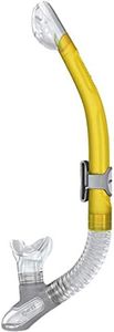 Mares Italian Design Premium Collection Ergo Dry Snorkel - Comfortable Silicone Mouthpiece and Purge Valve for Snorkeling and Scuba, Yellow