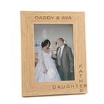 Personalised Father Daughter Wooden Photo Frame/First Fathers Day Gifts from baby daughter/Personalised Daddy Photo Frame/new daddy Gifts From baby Daughter