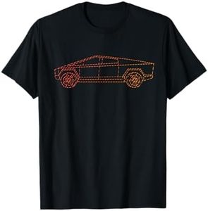 CyberTrucks Line Art Futuristic Truck Cyber Design EV Fan T-Shirt