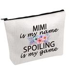 Grandma Mimi Gift Mimi Is My Name Spoiling Is My Game Best Mimi Ever Cosmetic Make Up Storage Bag Gift (Mimi Bag)