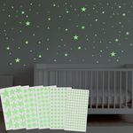 612pcs Glow in The Dark Stickers, Ceiling Stars Glow in The Dark, Bright and Lasting, 3D Glowing Stars, Fantastic Wall Stickers for Kids Bedding Room