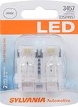 SYLVANIA - 3457 LED White Mini Bulb - Bright LED Bulbs, Ideal for Brake, Parking, Tail, Turn Signal Applications. (Contains 2 Bulbs)