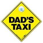 Dad's Taxi, Dad's Taxi Car Sign, Dad's Taxi Sign, Dads Taxi, Yellow Text, Baby on Board Sign, Bumper Sticker, Dads Taxi Sign, Taxi Sign, Baby on Board, Decal, Car Signs, Road Sign, Car Sticker, Taxi Sign