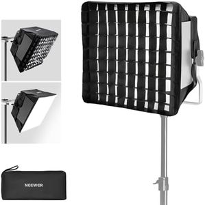 NEEWER Diffusore Softbox Aggiornato per Pannello Luce NL660 RGB660 PRO II, 12,6"x11,6" con Griglia/Borsa/Cappuccio Oscurante, Senza Rimouvere Barndoor Installazione Rapida per Luce Soffusa, NS4S