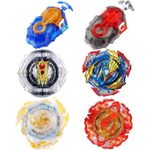 vibebli Bey Battle Burst Gyro Blade Toy Set Great Birthday Gift for Children Kids Boys 6 8+ Metal Fusion Attack Top Battling Burst 4 Spinning Tops 2 Two-Way Launcher