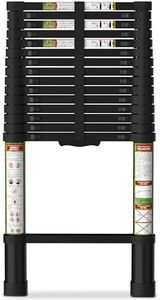 SPIEEK Telescoping Ladder for RV & Attic, 20.3FT Aluminum Extension Ladder with Dual Locking Mechanism, Max Load 330lbs, Compact Foldable Ladder for Roof, Home, Travel Trailer & Multi-Surface Use