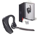 GTW Plantronics Voyager 5200 Mono Over-Ear Bluetooth Headset with Microfiber Cloth (Charging case not Included) - (203500-101) for Avaya J179, Smartphones, PC, MAC, Tablet, Softphones, Zoom