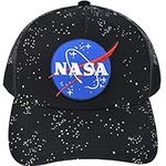 Concept One Unisex's NASA Interstellar Embroidered Cotton Adjustable Trucker Hat, One Size