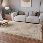 Homie Living | High Tuft Carpet | Parma I Very Soft and Cosy |, Polyester, beige, 200 x 290 cm