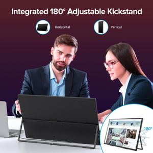 UPERFECT 18.4" QLED 4K Portable Monitor – Matte, USB-C, VESA, 100% sRGB