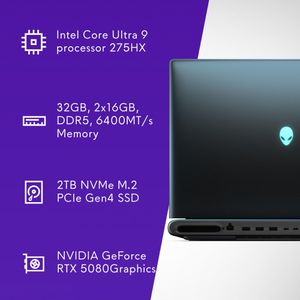 Alienware 18 Gaming Laptop – QHD+ Display, RTX 5080 Graphics