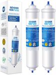 GOLDEN ICEPURE 2 Pieces Refrigerator Water Filter Compatible with Samsung DA29-10105J, DA29-10105J HAFEX/EXP, DA99-02131B, WSF-100, EF9603, HAIER LG Inline Refrigerator