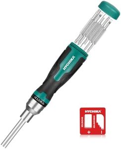 HYCHIKA Screwdriver Set 16-in-1 Ratcheting Screwdriver, Screw Driver Multi Bit All in One with Phillips, Slotted, Torx, Square, Hex bit and Double End Nut Driver