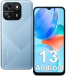 Blackview Mobile Phones Sim Free Unlocked, WAVE 6C Android 13 Phone, 5100mAh 10W fast, 4GB+32GB/TF1TB, Octa-Core, 6.52'' HD+ Screen, 8MP+5MP, Dual SIM Smartphone, 3 Cards Slots, Face Unlock - Blue