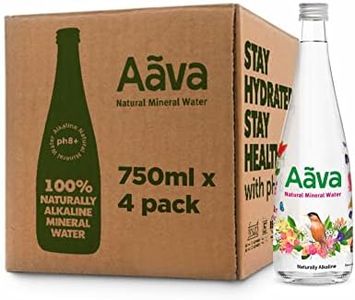 Aava Natural Mineral Water 750 ml Glass Bottle (Naturally Alkaline ; Origin Aravalli Range; pH 8+; Benefits of Calcium and Magnesium(Pack of 4 Bottles)