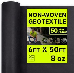 DOTDAY 8oz Non-Woven Geotextile Fabric, Driveway Underlayment 6x50ft
