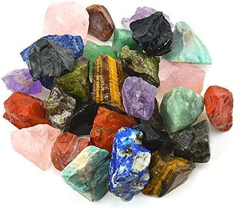 UU UNIHOM 3 lbs Bulk Rough Madagascar Stones Mix - Large 1" Natural Raw Stones Crystal for Tumbling, Cabbing, Fountain Rocks, Decoration,Polishing, Wire Wrapping, Wicca & Reiki Crystal Healing