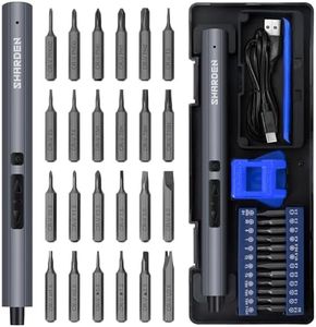 SHARDEN Mini Electric Screwdriver,29 in 1 Small Electric Screwdriver Kit with 24 Magnetic Bits,Precision Screwdriver Cordless Repair Tool for Phone Camera Laptop Watch